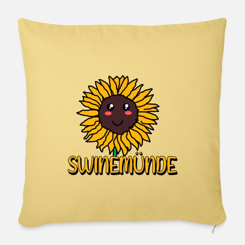 Swinemünde - Sofakissenbezug 45 x 45 cm - Hellgelb