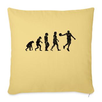 Équipe de basket-ball Joueur de basket-ball Basket-ball - Housse de coussin décorative 45 x 45 cm - jaune délavé - Devant