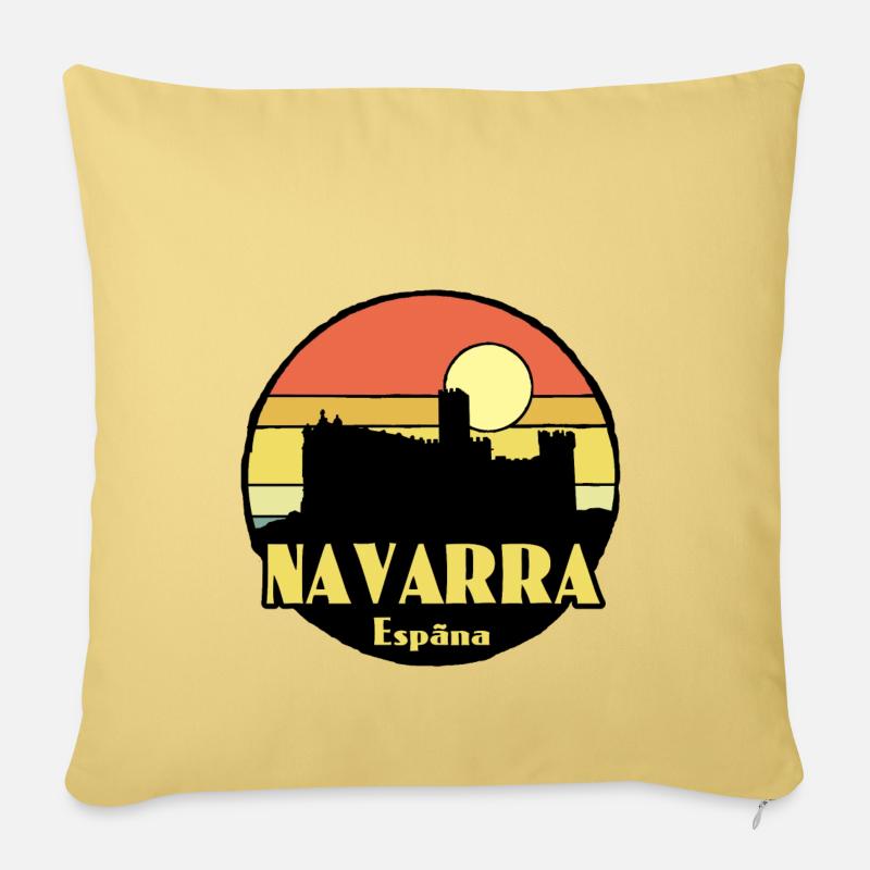 navarra Spanien - Sofakissenbezug 45 x 45 cm - Hellgelb