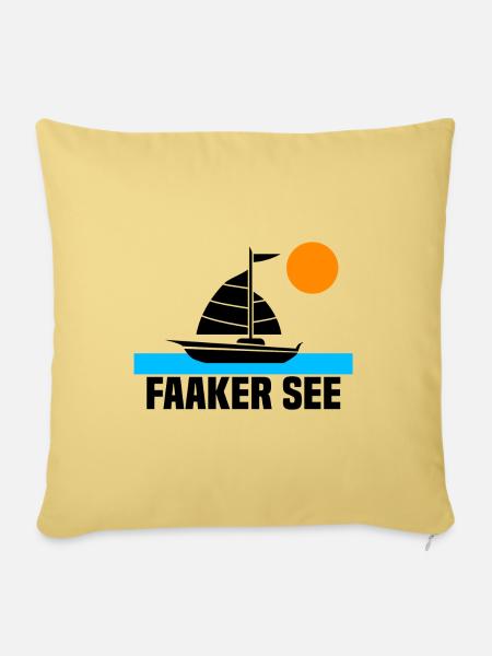 Faaker See - Sofakissenbezug 45 x 45 cm - Hellgelb