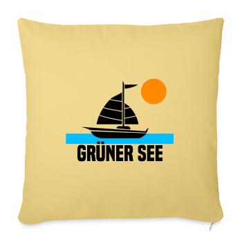 Grüner See - Sofakissenbezug 45 x 45 cm - Hellgelb - Vorne