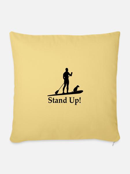 standup paddeln - Sofakissenbezug 45 x 45 cm - Hellgelb