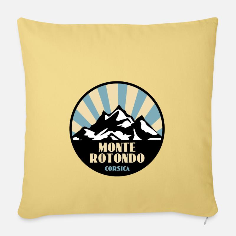 Monte Rotondo Corse - Housse de coussin décorative 45 x 45 cm - jaune délavé