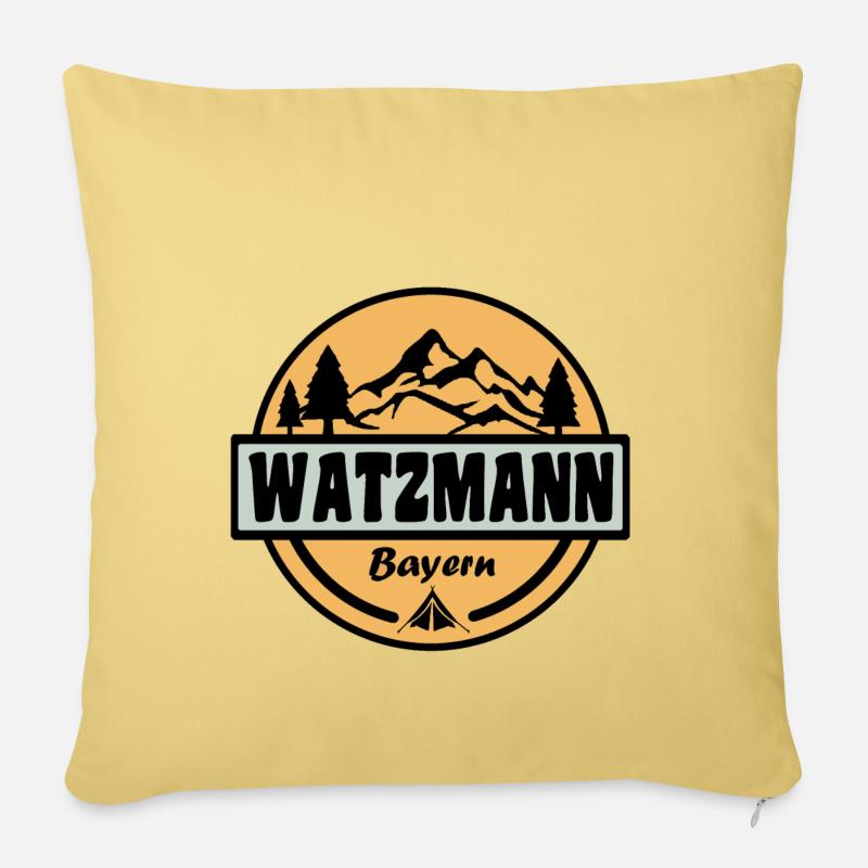 Watzmann - Sofa pillowcase 17,3'' x 17,3'' (45 x 45 cm) - washed yellow