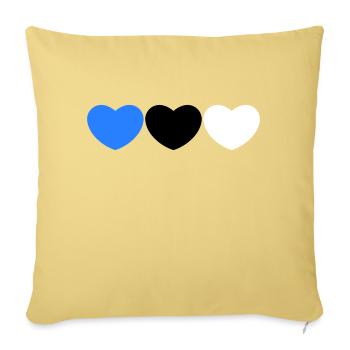 Estonia heart - Sofa pillowcase 17,3'' x 17,3'' (45 x 45 cm) - washed yellow - Front