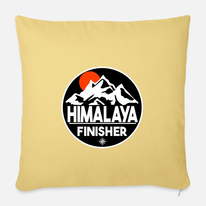 Finisher de l’Himalaya - Housse de coussin décorative 45 x 45 cm - jaune délavé