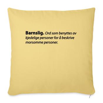 childish - Sofa pillowcase 17,3'' x 17,3'' (45 x 45 cm) - washed yellow - Front
