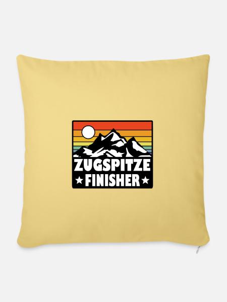 Zugspitze Finisher - Sofakissenbezug 45 x 45 cm - Hellgelb
