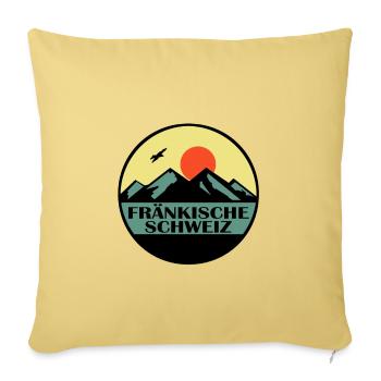 Fränkische Schweiz - Sofakissenbezug 45 x 45 cm - Hellgelb - Vorne