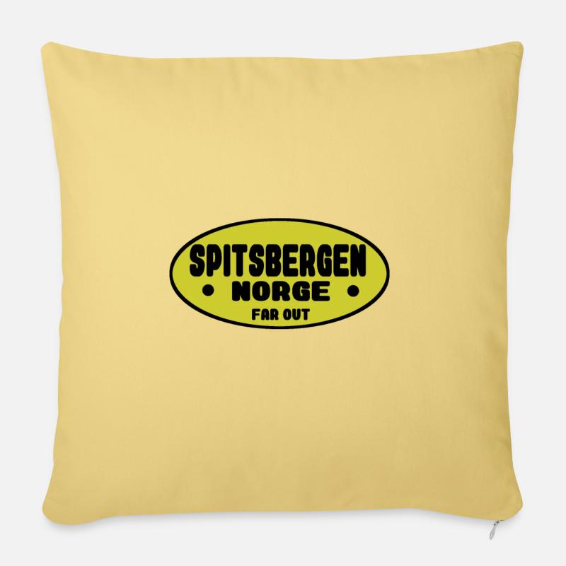 Spitzberg Spitzberg - Housse de coussin décorative 45 x 45 cm - jaune délavé