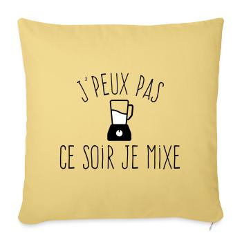 J'peux pas je mixe - Humour Cuisine Blender - Housse de coussin décorative 45 x 45 cm - jaune délavé - Devant