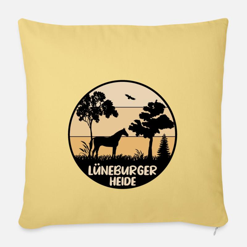 Lüneburger Heide - Sofakissenbezug 45 x 45 cm - Hellgelb