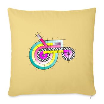 Traktor mal anders - Sofakissenbezug 45 x 45 cm - Hellgelb - Vorne