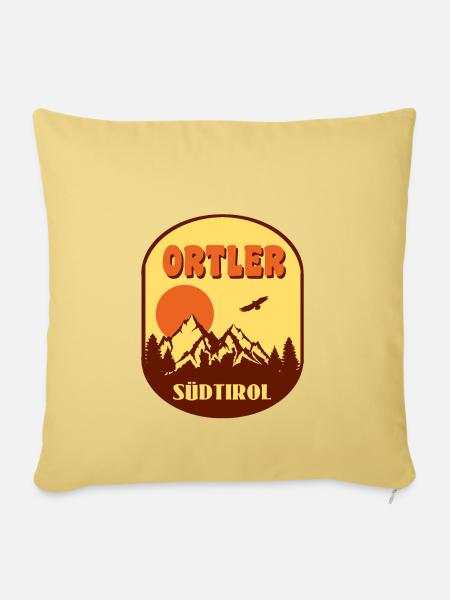Ortler - Sofakissenbezug 45 x 45 cm - Hellgelb