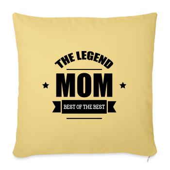 The Legend of Mom - Mother's Day - Sofa pillowcase 17,3'' x 17,3'' (45 x 45 cm) - washed yellow - Front