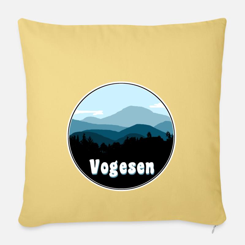 Vosges - Housse de coussin décorative 45 x 45 cm - jaune délavé