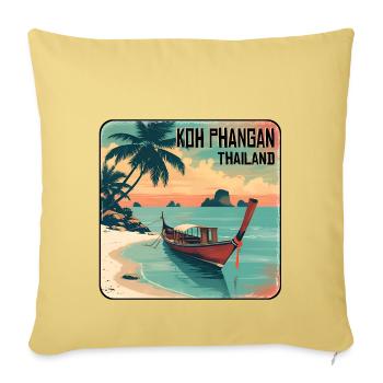 Koh Phangan Thailand - Sofakissenbezug 45 x 45 cm - Hellgelb - Vorne