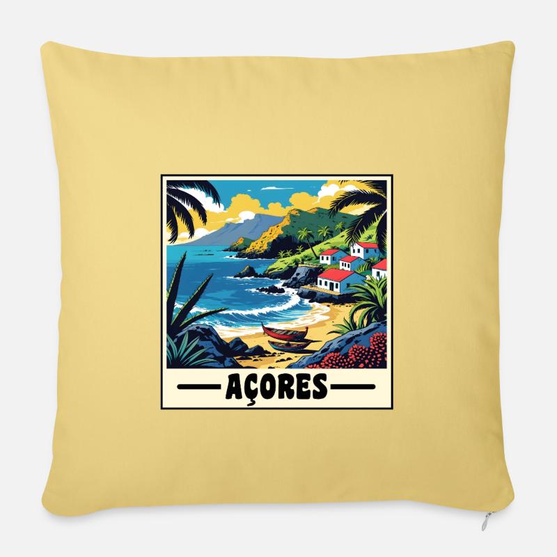 Acores - Sofakissenbezug 45 x 45 cm - Hellgelb