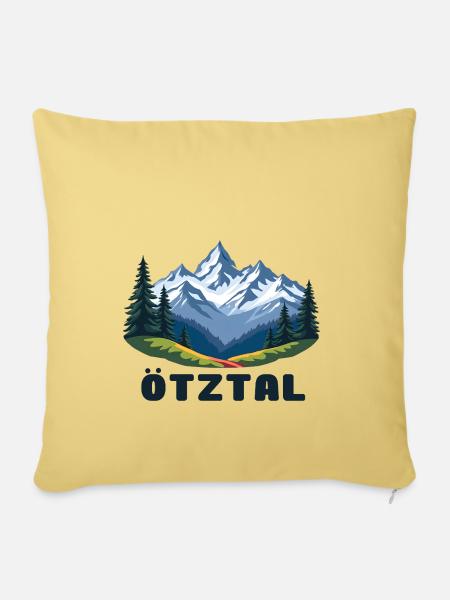Oetztal Ötztal - Sofakissenbezug 45 x 45 cm - Hellgelb