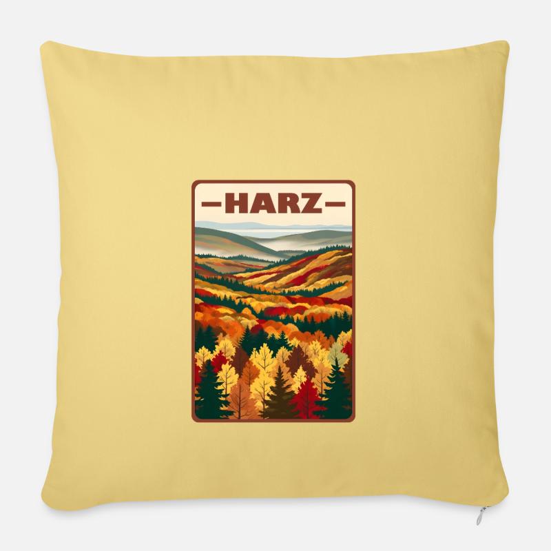 Harz - Sofakissenbezug 45 x 45 cm - Hellgelb