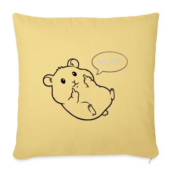 hamster paresseux hamster amant hamster propriétaire de hamster - Housse de coussin décorative 45 x 45 cm - jaune délavé - Devant