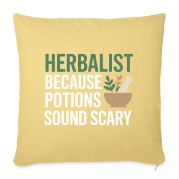 Certified Botanical Practitioner Clinical Gear  - Sofa pillowcase 17,3'' x 17,3'' (45 x 45 cm) - washed yellow - Front