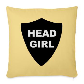 Head Girl Badge - Sofa pillowcase 17,3'' x 17,3'' (45 x 45 cm) - washed yellow - Front