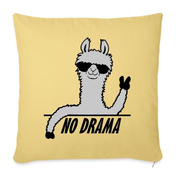 Pas de drame Lama - Housse de coussin décorative 45 x 45 cm - jaune délavé - Devant