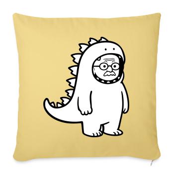 Karnevalmuffel Opa - Housse de coussin décorative 45 x 45 cm - jaune délavé - Devant