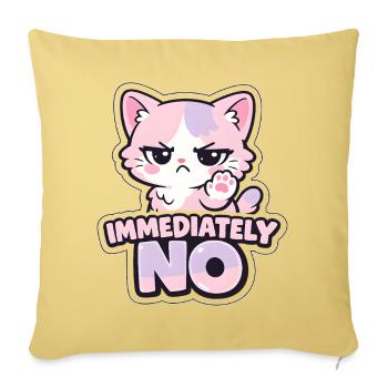 Sassy Cat: Instant No Sticker - Sofa pillowcase 17,3'' x 17,3'' (45 x 45 cm) - washed yellow - Front