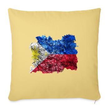 Philippinen Vintage Flagge - Sofakissenbezug 45 x 45 cm - Hellgelb - Vorne