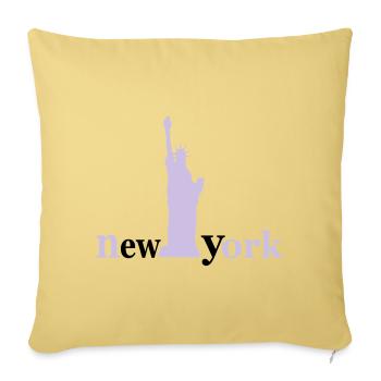 new_york - Housse de coussin décorative 45 x 45 cm - jaune délavé - Devant