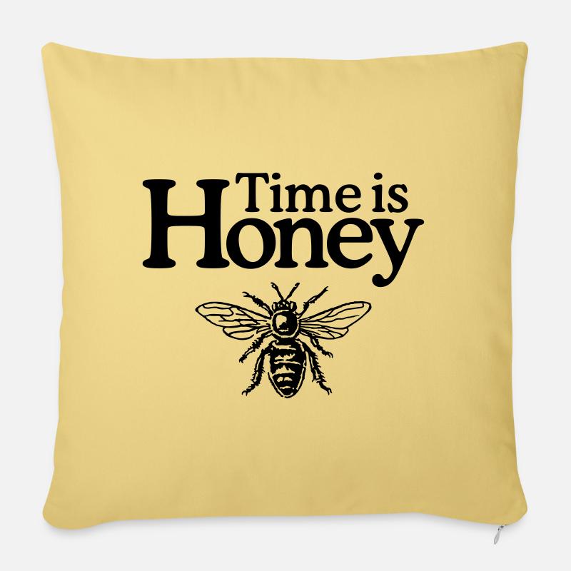 Time is Honey - Sofakissenbezug 45 x 45 cm - Hellgelb