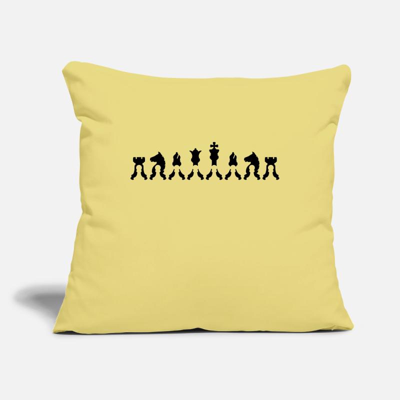 Bauer Figures Échecs Housse de coussin décorative 45 x 45 cm