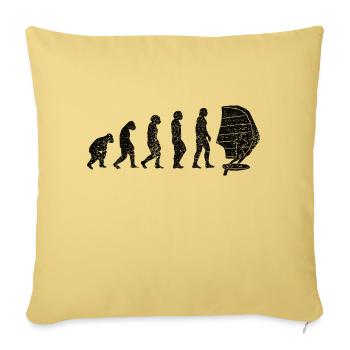 Surf Kitesurfer Windsurfer Windsurfer Windsurfing Cadeau - Housse de coussin décorative 45 x 45 cm - jaune délavé - Devant