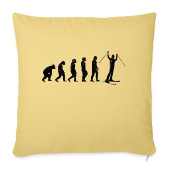 Skifahrer Weihnachten Ski Wintersport Skifahren - Sofakissenbezug 45 x 45 cm - Hellgelb - Vorne
