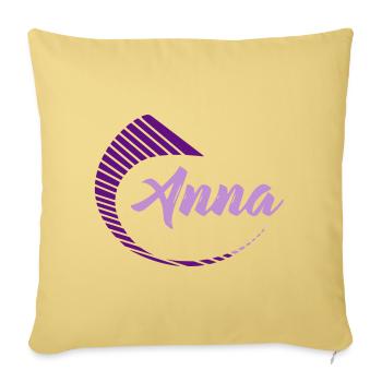 Anna - Sofakissenbezug 45 x 45 cm - Hellgelb - Vorne