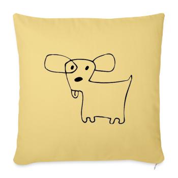 02 Doggie Shorts - Sofa pillowcase 17,3'' x 17,3'' (45 x 45 cm) - washed yellow - Front