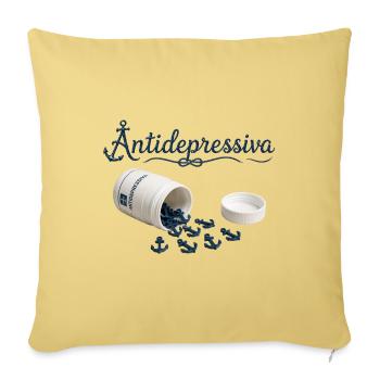 Antidepressive Anker Glitter Logo - Sofakissenbezug 45 x 45 cm - Hellgelb - Vorne