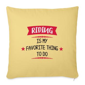 équitation - Housse de coussin décorative 45 x 45 cm - jaune délavé - Devant