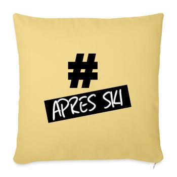 hastag apres ski - Housse de coussin décorative 45 x 45 cm - jaune délavé - Devant