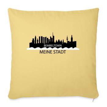 MeineStadt #FrankfurtamMain #069 - Sofakissenbezug 45 x 45 cm - Hellgelb - Vorne