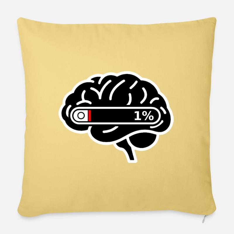Brain_Loading_1 _Digital_Burnout - Sofa pillowcase 17,3'' x 17,3'' (45 x 45 cm) - washed yellow