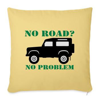 Offroad ,Geländewagen , 4x4 Fun , No Road (25) - Sofakissenbezug 45 x 45 cm - Hellgelb - Vorne