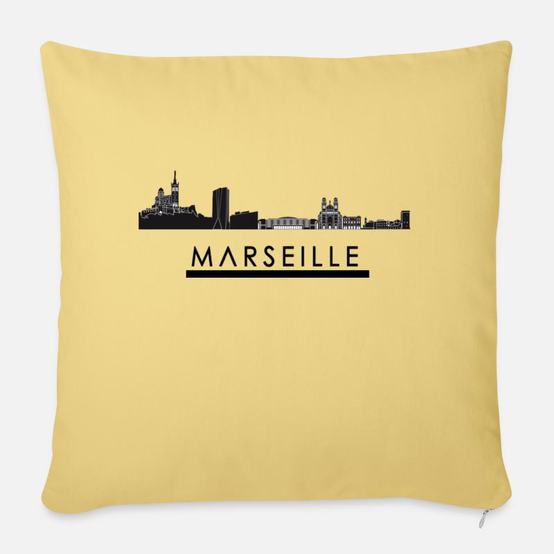 marseille vile - Sofakissenbezug 45 x 45 cm - Hellgelb
