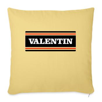 VALENTIN - Housse de coussin décorative 45 x 45 cm - jaune délavé - Devant