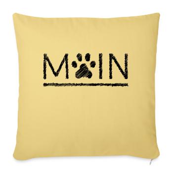 Moin Hundebesitzer Nordsee Geschenkidee Weiß - Sofakissenbezug 45 x 45 cm - Hellgelb - Vorne