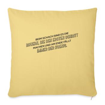 witziger landwirt bauern spruch - Sofakissenbezug 45 x 45 cm - Hellgelb - Vorne
