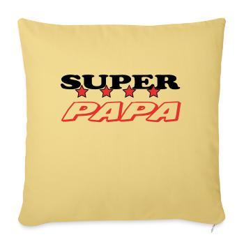 SUPER-VATER - Sofakissenbezug 45 x 45 cm - Hellgelb - Vorne