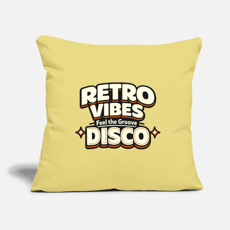 Atmosphae rétro disco : la déclaration de groove Housse de coussin décorative 45 x 45 cm
